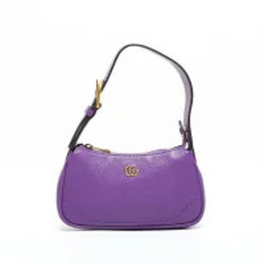 Gucci Hobo Aphrodite Leather Shoulder Bag Purple - Picture 2 of 13